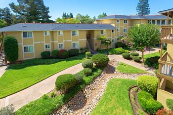 Beautifully manicured courtyards